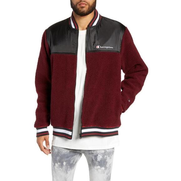 Champion Other - Champion Mens Life Sherpa Baseball Jacket Size M